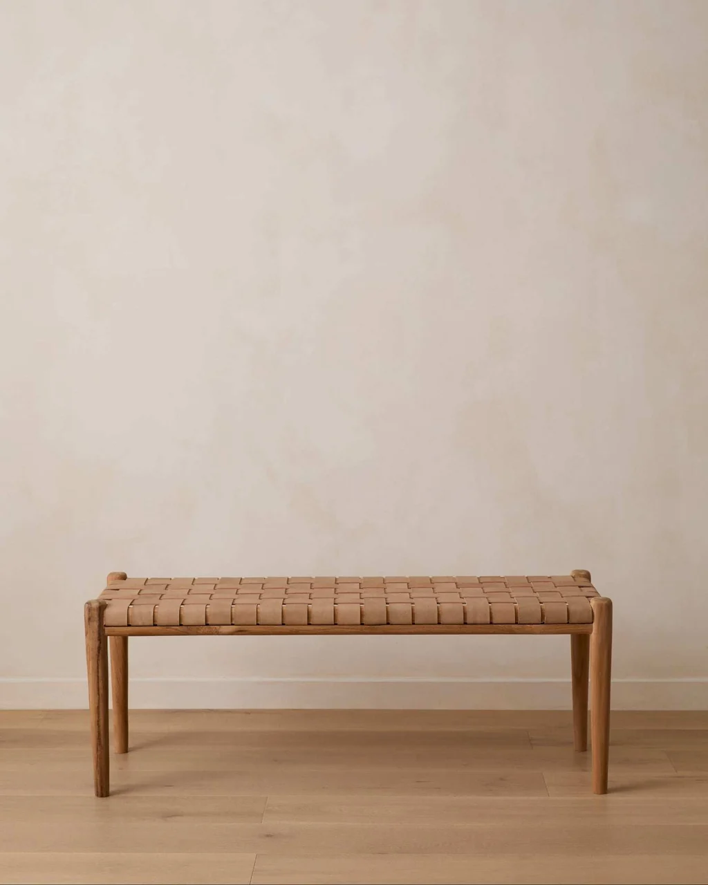Elen Woven Strap Bedroom Bench